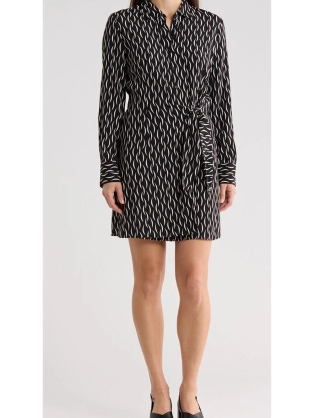 Nordstrom Rack Wrap Black Dress Women’s Size Large